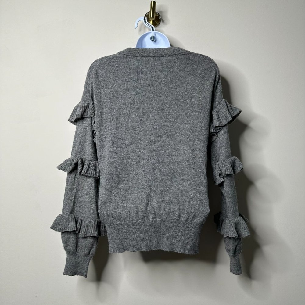J. Crew Ruffle Sleeve Crewneck Sweater Women's XS - Picture 3 of 6
